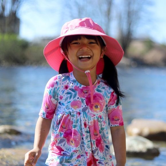 Aqua Dry Sun Hat with built in UV protection - Pink - Picture 4 of 4